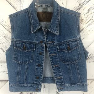 Rafaella | denim button front jean vest - Women’s Medium